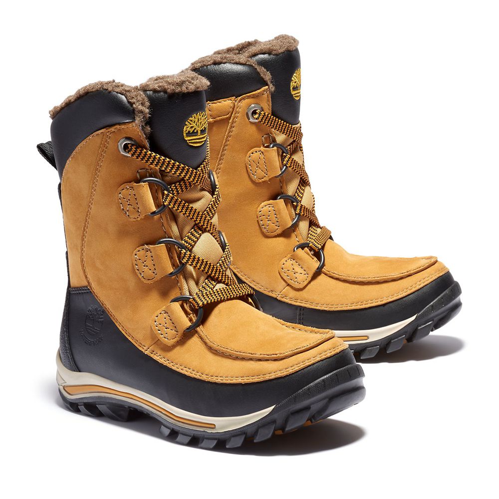 Botas de Nieve Timberland Niños Junior Chillberg Waterproof Marrones/Negras - Chile YFK-054137